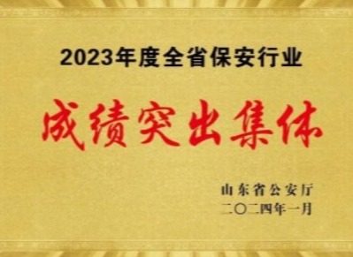 2023年度全省保安行業(yè)成績(jì)突出集體
